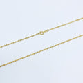 24K Gold plated 1.5mm Sunburst Cable Chain 18 Inch Layering Necklace | CN-971 Clearance Pricing - DLUXCA