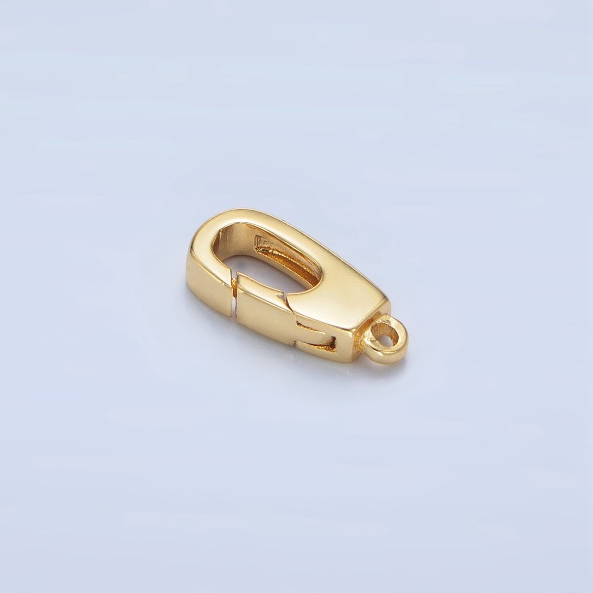 24K Gold plated 15mm Triggerless Push Rectangle Lobster Clasps Closure Findings in Gold & Silver | Z960 - DLUXCA