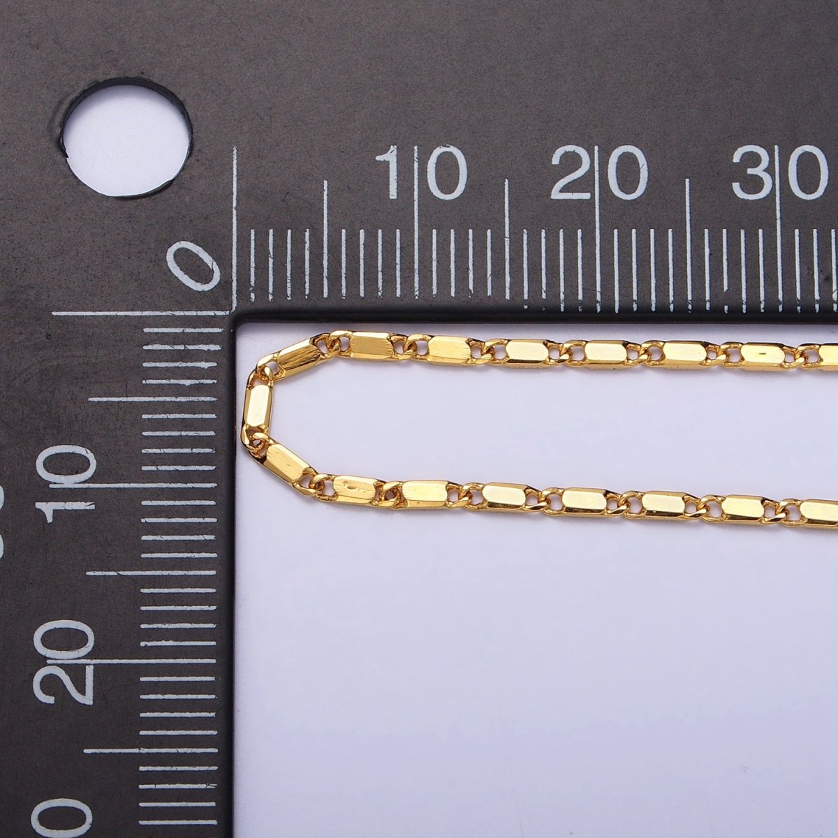 24K Gold plated 1.6mm Scroll 15.75 Inch Chain Necklace | WA-1545 Clearance Pricing - DLUXCA