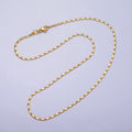 24K Gold plated 1.6mm Scroll 15.75 Inch Chain Necklace | WA-1545 Clearance Pricing - DLUXCA