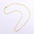 24K Gold plated 1.6mm Sunburst Link 18 Inch Chain Necklace | WA-2445 - DLUXCA