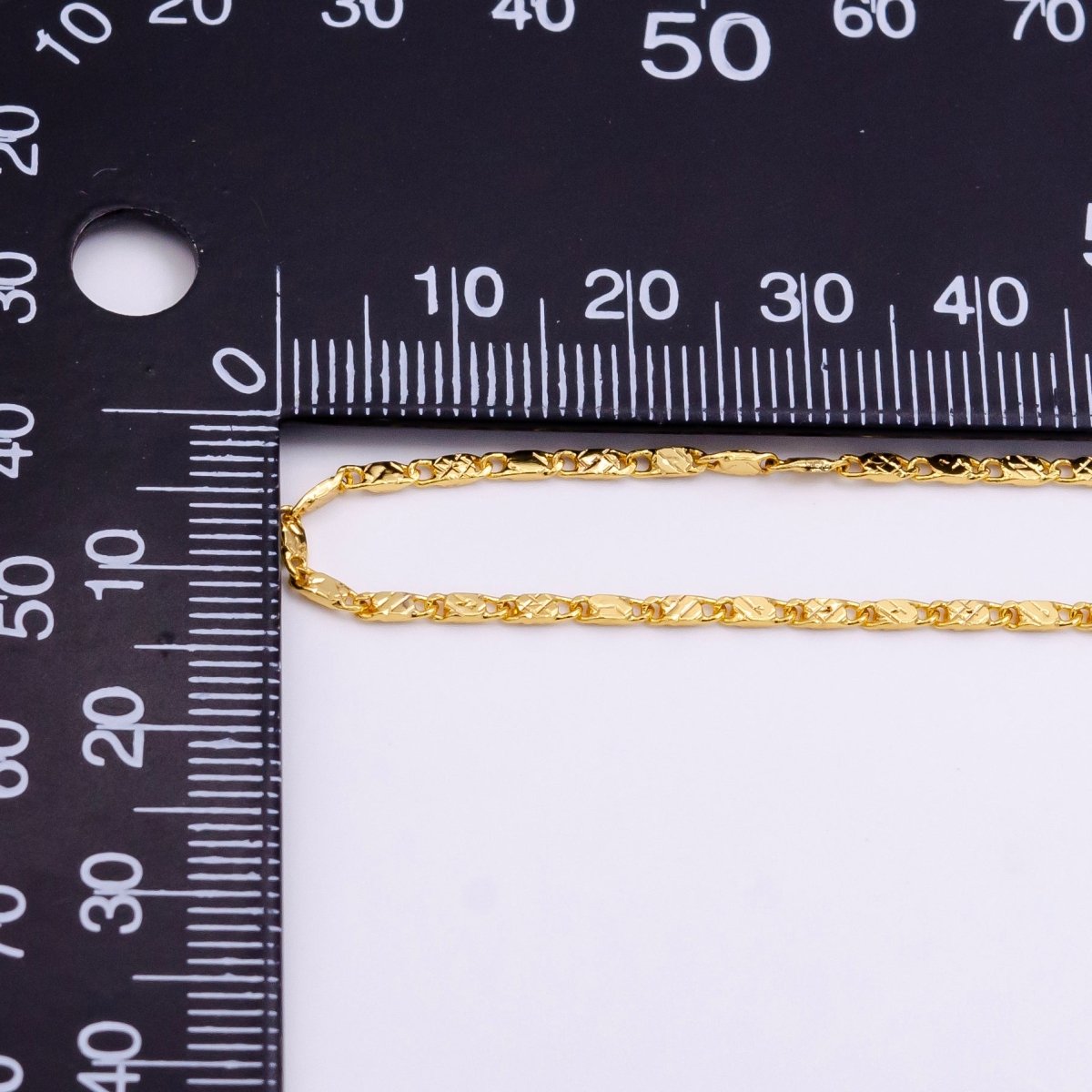 24K Gold plated 1.6mm Sunburst Link 18 Inch Chain Necklace | WA-2445 - DLUXCA