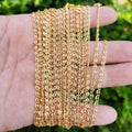 24K Gold plated 17.7, 19.7 Inches Scroll Chain Necklace - Designed Necklace - 2mm, 2.5mm Designed Necklace w/ Spring Rings | CN-433, CN-853 Clearance Pricing - DLUXCA
