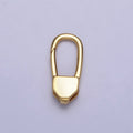24K Gold plated 17mm Long Oblong Triggerless Push Closure Supply in Gold & Silver | Z-115 Z-116 - DLUXCA