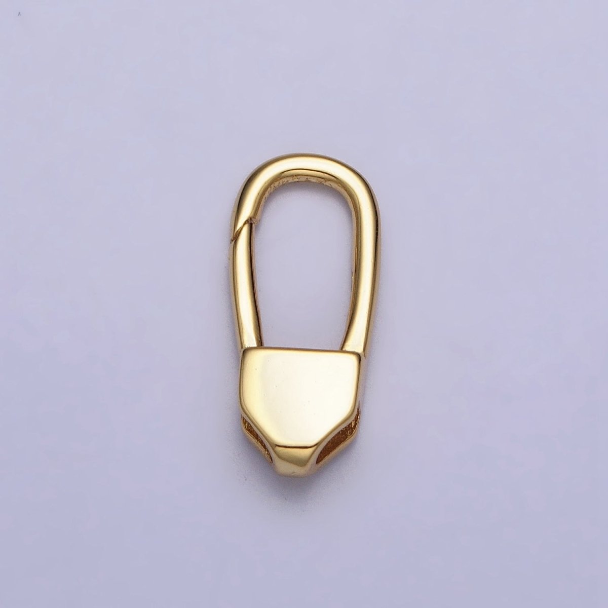 24K Gold plated 17mm Long Oblong Triggerless Push Closure Supply in Gold & Silver | Z-115 Z-116 - DLUXCA
