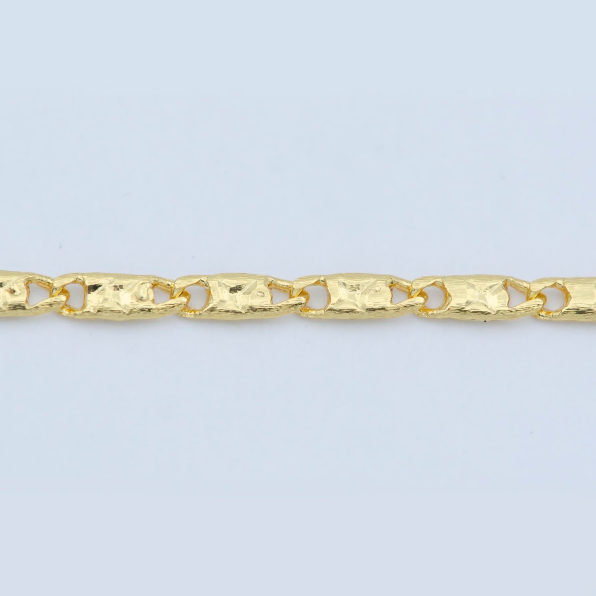 24K Gold plated 1.7mm Scroll 17.7 Inch Chain Necklace | WA-188 Clearance Pricing - DLUXCA