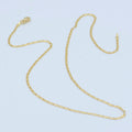 24K Gold plated 1.7mm Scroll 17.7 Inch Chain Necklace | WA-188 Clearance Pricing - DLUXCA