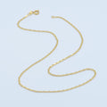 24K Gold plated 1.8mm Minimalist Scroll 18 Inch Layering Chain Necklace | WA-190 Clearance Pricing - DLUXCA
