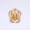 24K Gold plated 18mm Minimalist Spider Insect Animal Charm | AA1062 - DLUXCA