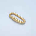 24K Gold plated 18mm Push Gate Oblong Minimalist Findings | Z1005 - DLUXCA