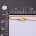 24K Gold plated 1mm Cuban Curb 17.25 Inch Layering Chain Necklace w. Lobster Clasps, S-Hook Clasps Closure | WA-1882 WA-1883 Clearance Pricing