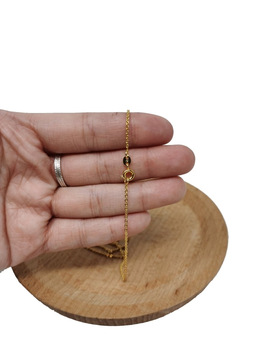 24K Gold plated 1mm Dainty Cable 24 Inch Layering Chain Necklace | CN-397 Clearance Pricing - DLUXCA