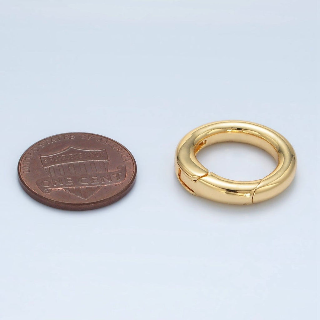 24K Gold plated 20mm Push Spring Gate Findings | L077 - DLUXCA