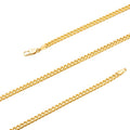 24K Gold plated 23.5" Curb Chain - Statement Piece 4.5mm in Width - Curb Chain w/ Lobster Clasps | CN-195 Clearance Pricing - DLUXCA