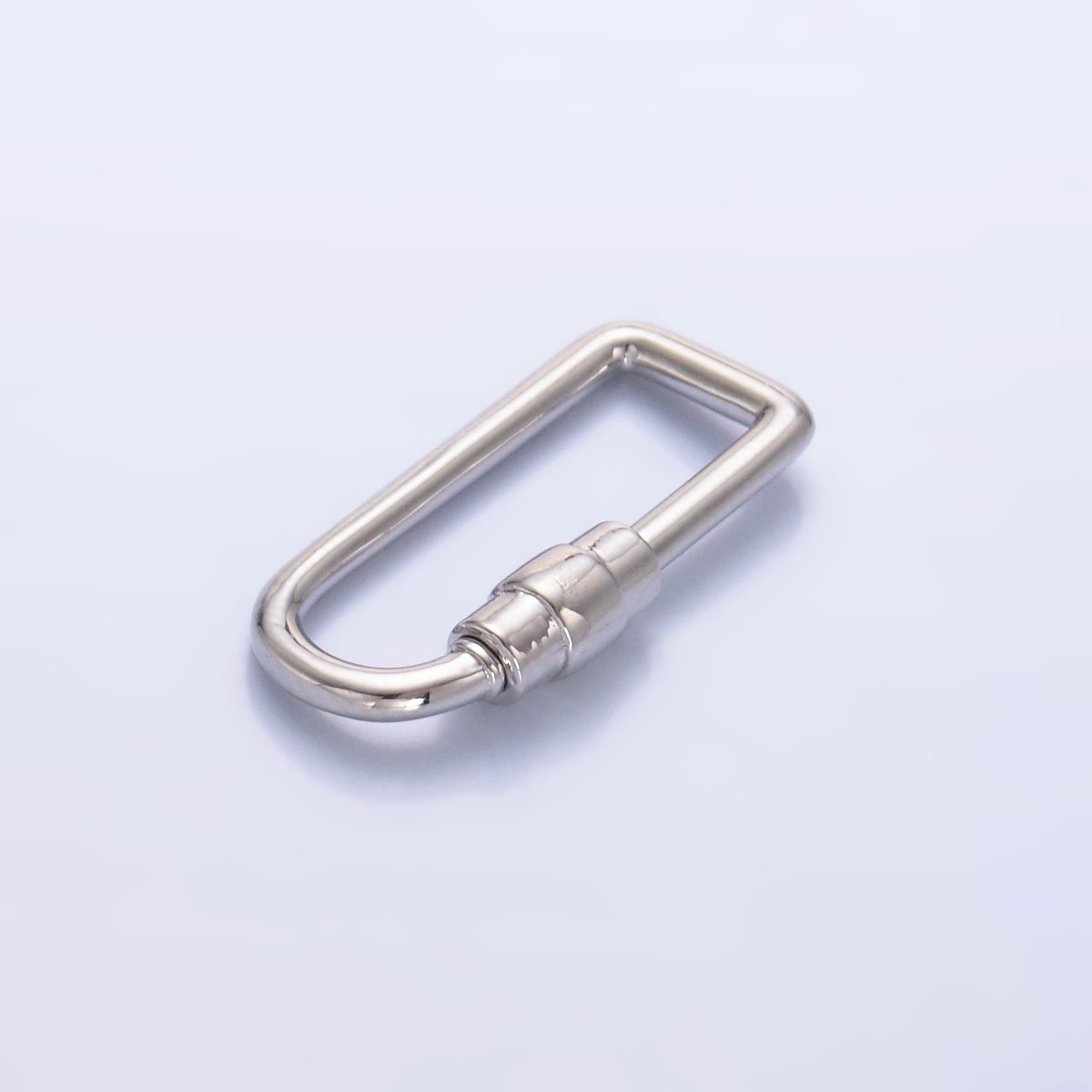 24K Gold plated 23mm Geometric U - Oblong Carabiner Finding in Gold & Silver | Z1050 - DLUXCA