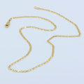 24K Gold plated 2.5mm Mariner 18 Inch Layering Chain Necklace | WA-189 Clearance Pricing - DLUXCA