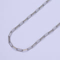 24K Gold plated 2.5mm Unfinished PaperClip Chain in Gold & Silver | ROLL-998 ROLL-999