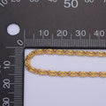 24k Gold plated 2.6mm Gold & Silver Scroll Chain in 16, 18, 20 Inch Length Necklace | WA-1482 to WA-1489 Clearance Pricing