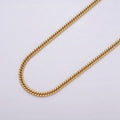 24k Gold plated 2.7mm Curb Chain Cable Link Unfinished Yard Chain in Gold & Silver | ROLL-1279 ROLL-1280 Clearance Pricing