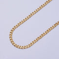 24k Gold plated 2.8mm Miami Cuban Curb Chain Cable Link Unfinished Yard Chain in Gold | ROLL-947 - DLUXCA