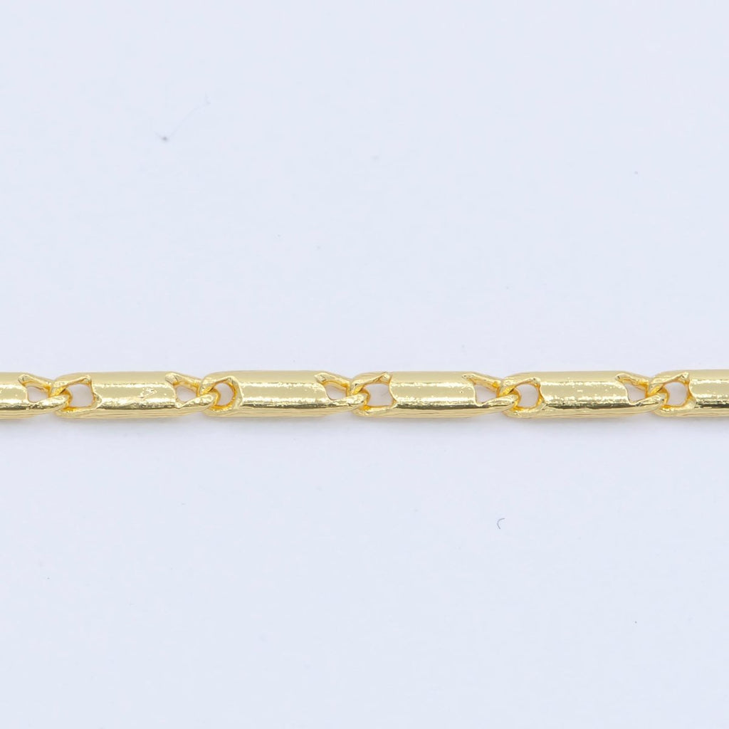 24K Gold plated 2mm Dainty Scroll 18 Inch Layering Chain Necklace | WA-199 Clearance Pricing - DLUXCA