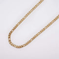 24k Gold plated 3.8mm Width Figaro Chain Unfinished Chain by Yard Chain Bulk Wholesale | ROLL-1492 - DLUXCA
