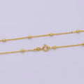 24K Gold plated 3mm Satellite Bead Cable 20 Inch Layering Chain Necklace | WA-2155 Clearance Pricing - DLUXCA