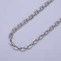 24K Gold plated 4.4mm Unfinished Cable Chain in Gold & Silver | ROLL-1002 ROLL-1003 Clearance Pricing - DLUXCA