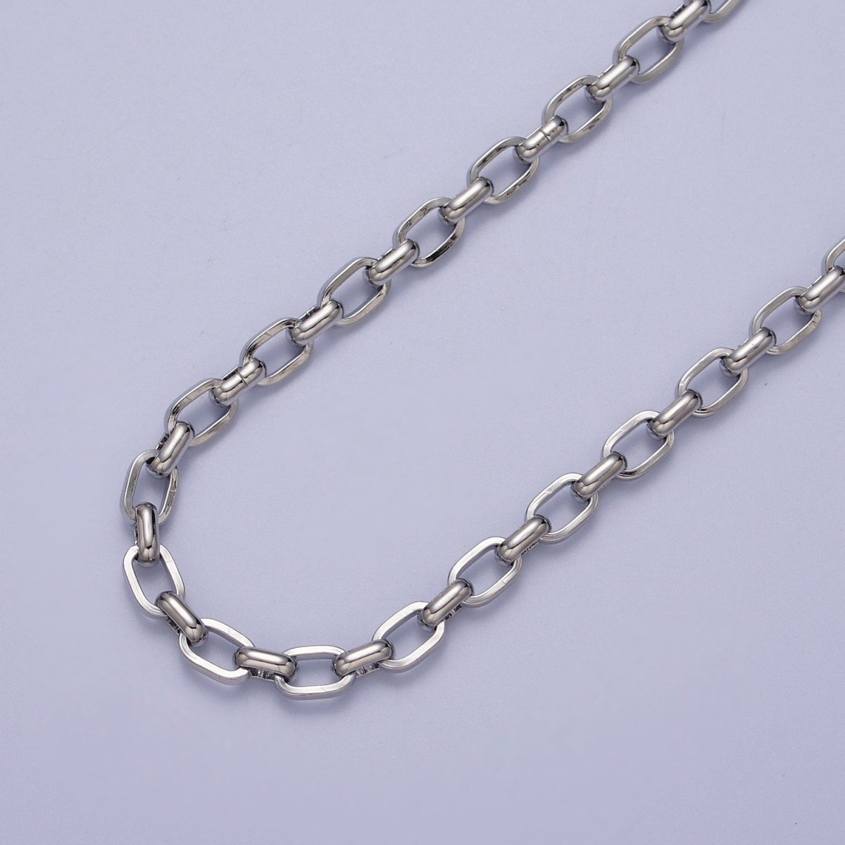 24K Gold plated 4.4mm Unfinished Cable Chain in Gold & Silver | ROLL-1002 ROLL-1003 Clearance Pricing - DLUXCA