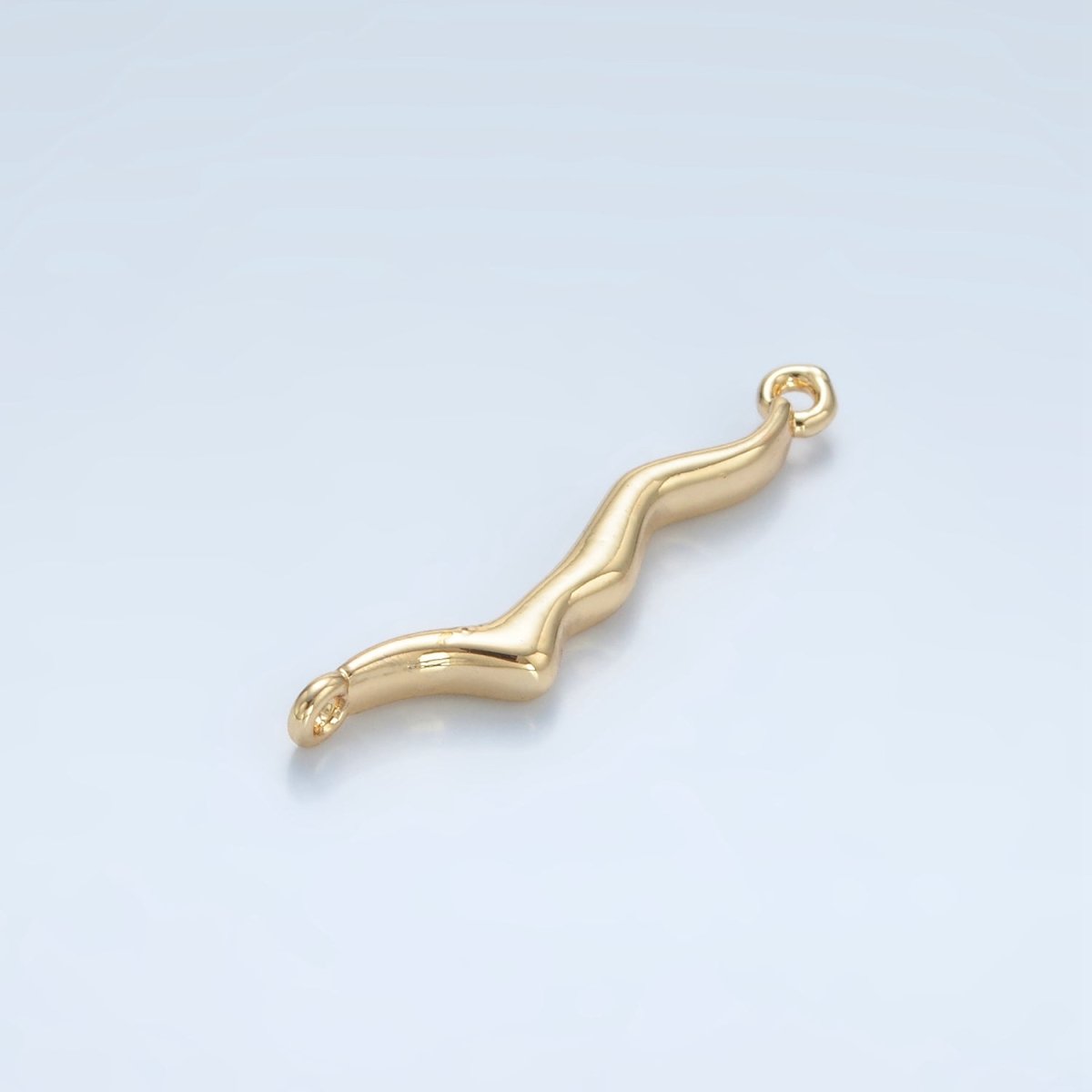 24K Gold plated 4.5mm Abstract Molten Drip Connector | G827 - DLUXCA