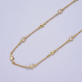 24K Gold plated 4.5mm Celestial Star Cubic Zirconia Unfinished Designed Chain | ROLL-876 Clearance Pricing - DLUXCA