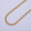 24K Gold plated 4.5mm Flat Curb Oval Link Unfinished Statement Chain by Yard | ROLL-1068 Clearance Pricing - DLUXCA