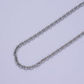 24K Gold plated 4mm Cable Rolo Unfinished Chain in Gold & Silver | ROLL-990, ROLL-991 Clearance Pricing - DLUXCA