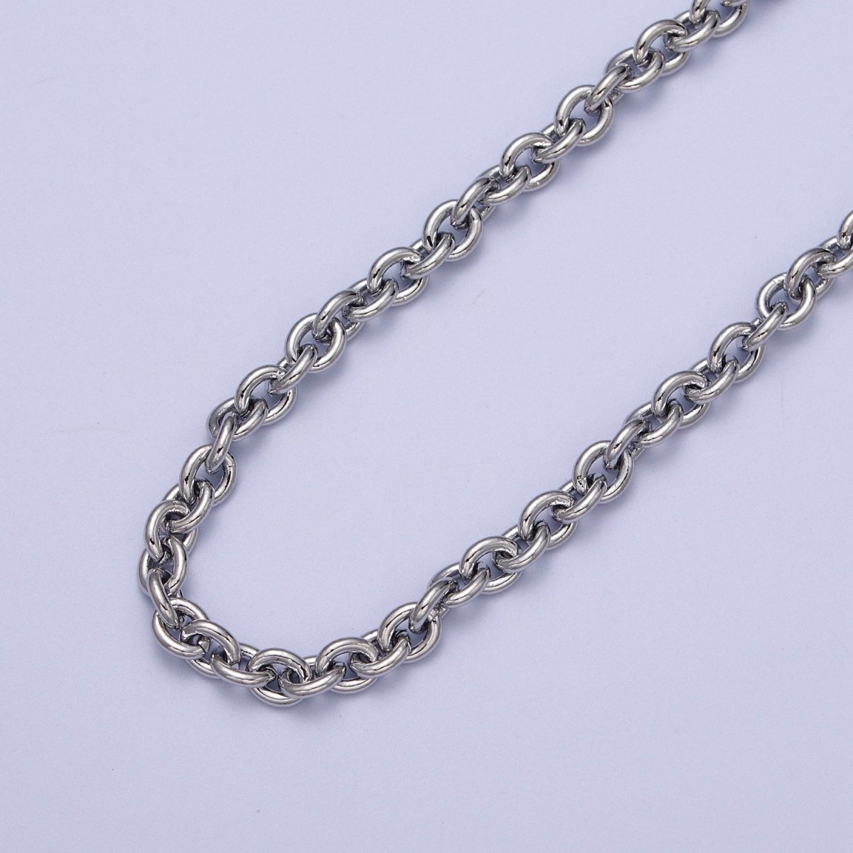 24K Gold plated 5.2mm Cable Unfinished Statement Chain in Gold & Silver | ROLL-964, ROLL-965 Clearance Pricing - DLUXCA