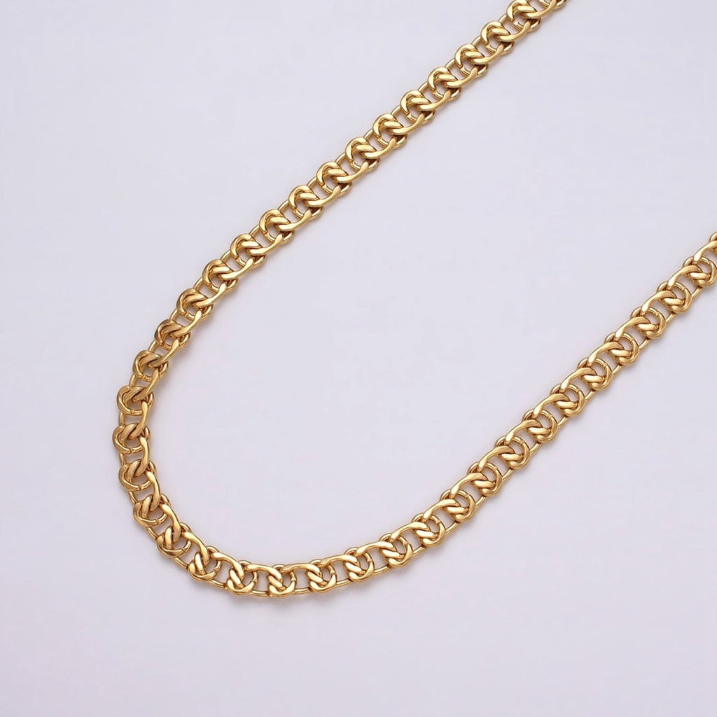 24k Gold plated 5.8mm Twist Cable Chain Cable Link Unfinished Yard Chain in Gold & Silver | ROLL-1299 ROLL-1300 Clearance Pricing