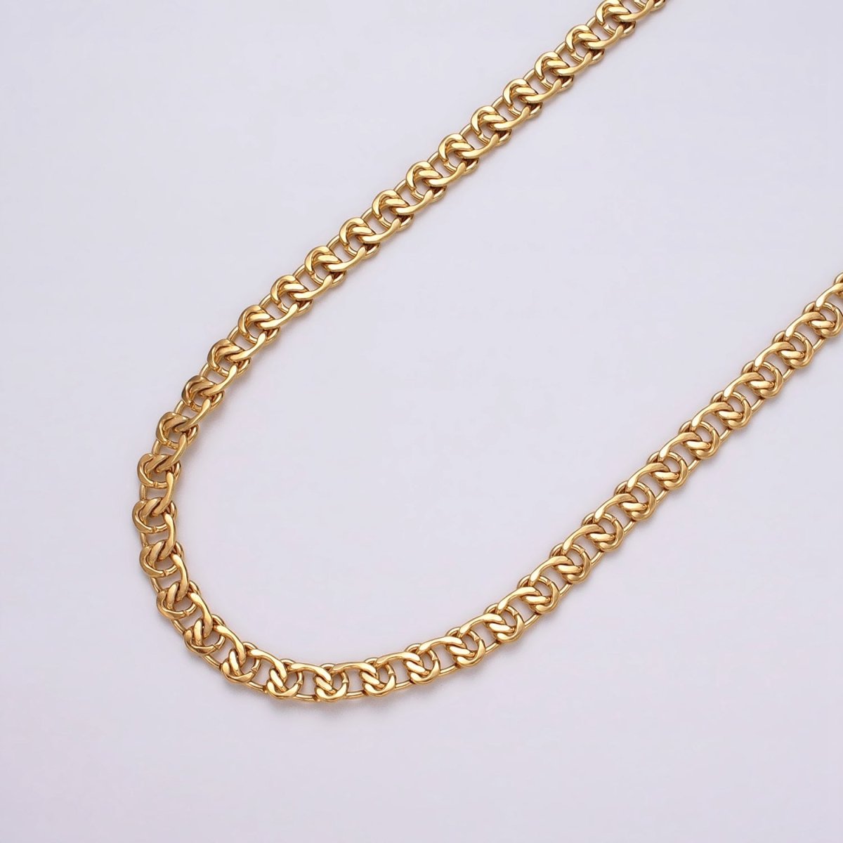 24k Gold plated 5.8mm Twist Cable Chain Cable Link Unfinished Yard Chain in Gold & Silver | ROLL-1299 ROLL-1300 Clearance Pricing