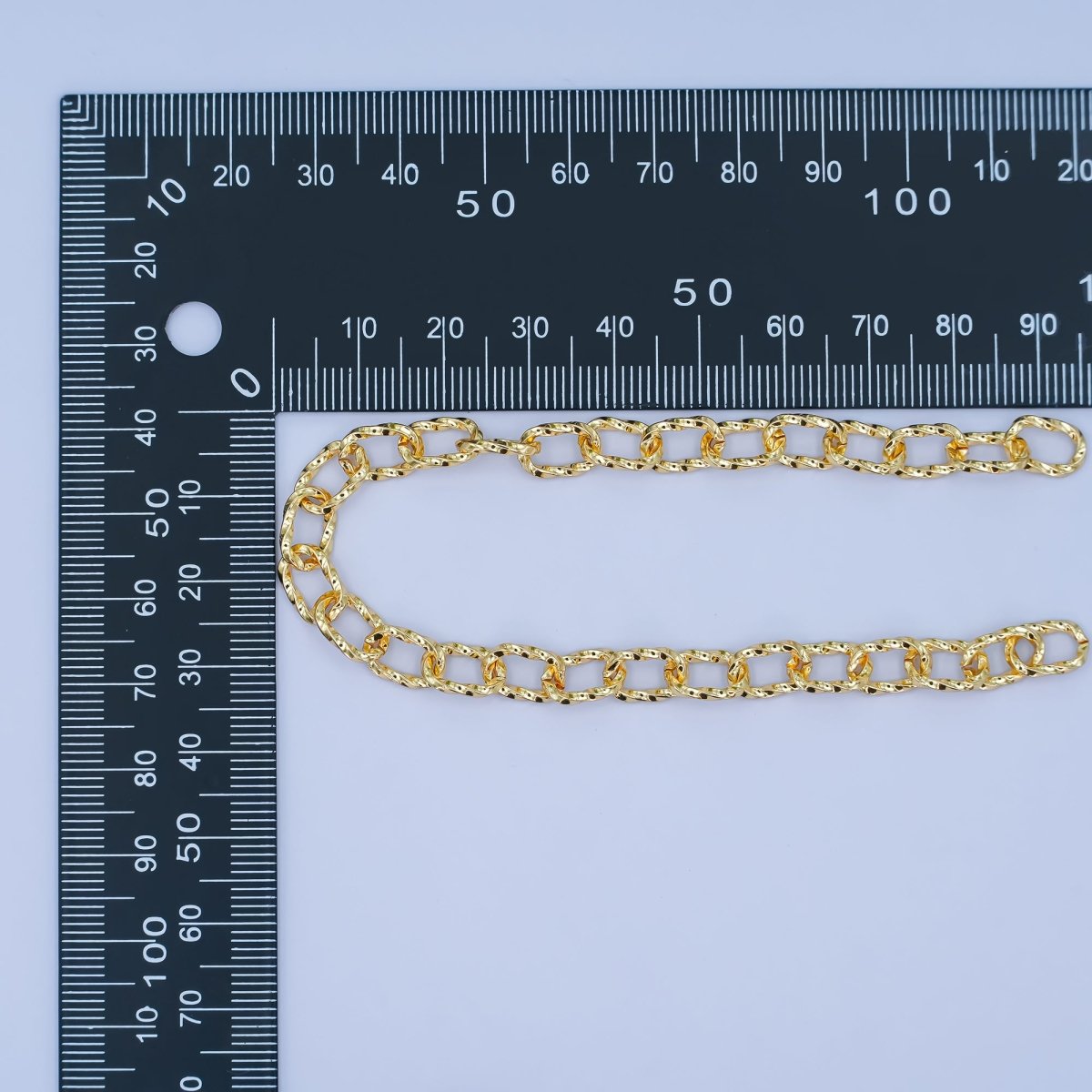 24K Gold plated 6.5mm Twisted Paperclip Unfinished Chain by Yard | Roll - 1551 