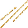 24k Gold plated 6mm Figaro Chain 18, 20 inch Necklace Ready To Wear | WA - 1750 WA - 1751 Clearance Pricing - DLUXCA