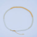 24K Gold plated 6mm Gradient White - Yellow Shell Pearl 17 Inch Necklace | WA - 2820 