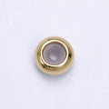 24K Gold plated 7mm Rubber Rhondelle Bead Findings | L409 - DLUXCA