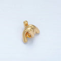 24K Gold plated 8mm Knot Tied Geometric Bead | B906 - DLUXCA