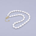 24K Gold plated 8mm Ringed Freshwater Pearl 15 Inch Choker Necklace | WA - 2911 - DLUXCA