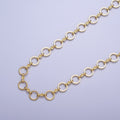 24K Gold plated 8mm Rolo Engraved Figure Eight Link Unfinished Unique Chain by Yard | ROLL-850 Clearance Pricing - DLUXCA