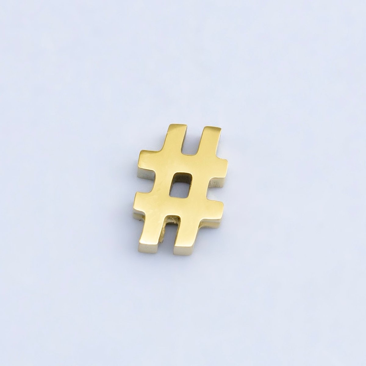 24K Gold plated Ampersand "&" and Number Sign "#" Abbreviation Bead Spacer | B564 B565