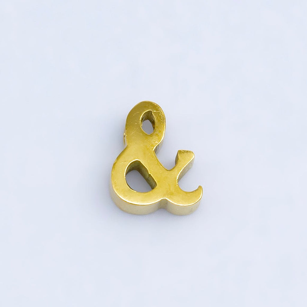 24K Gold plated Ampersand "&" and Number Sign "#" Abbreviation Bead Spacer | B564 B565