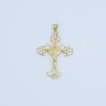24K Gold plated Baguette Geometric Crucifix Cross Pendant | AA1503 