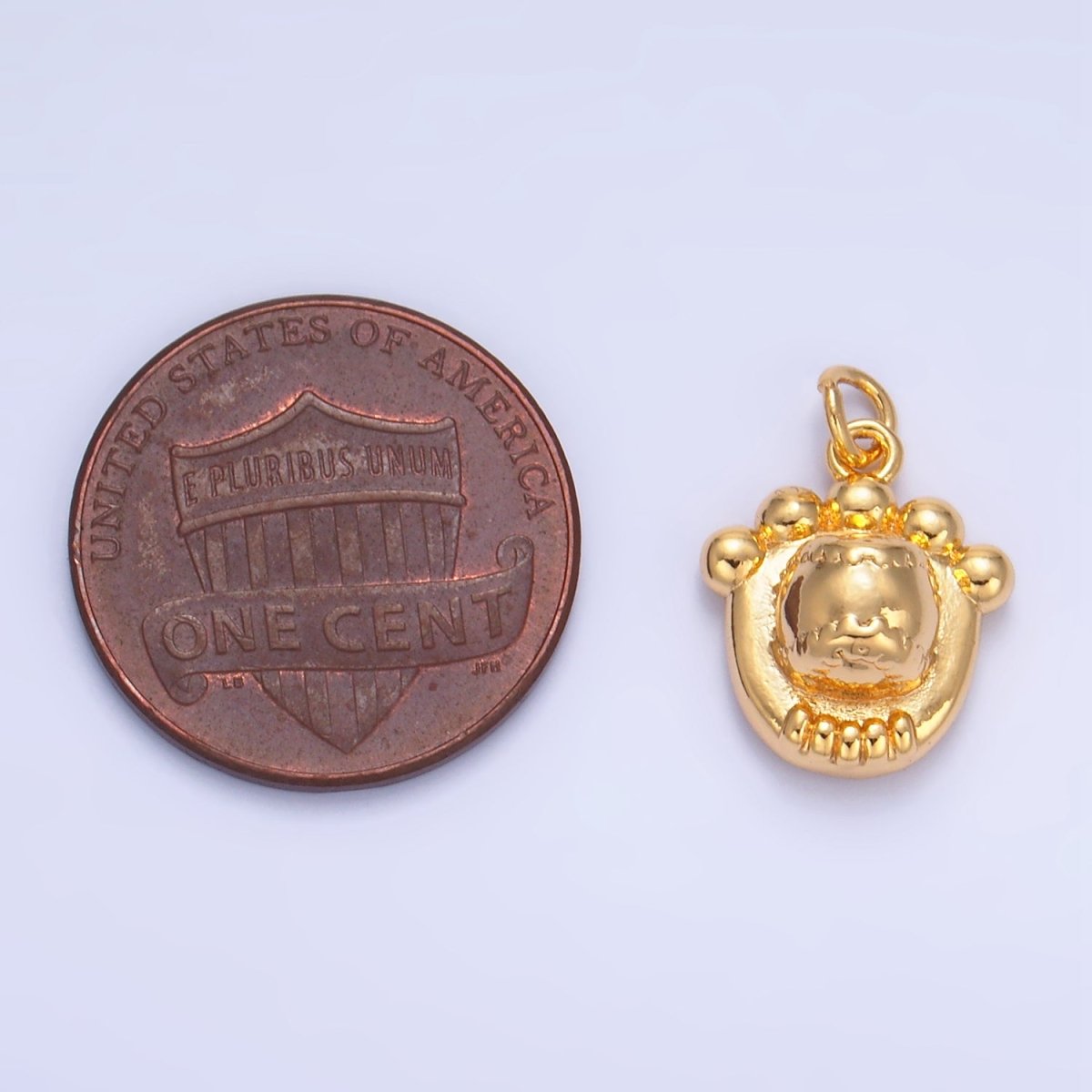 24K Gold plated Baseball Catch Glove Multidimensional 3D Charm | W132 - DLUXCA