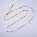 24k Gold plated Beaded Satellite Chain Gold plated Silver Chain Simple Everyday Layering Necklace 18 Inch | WA-1853 WA-1854 Clearance Pricing