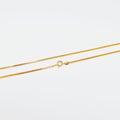 24K Gold plated Box Chain Necklace, Dainty 1.5mm Box Chain, 19.9 inches Box Necklace w/ Spring Rings | CN-994 Clearance Pricing - DLUXCA
