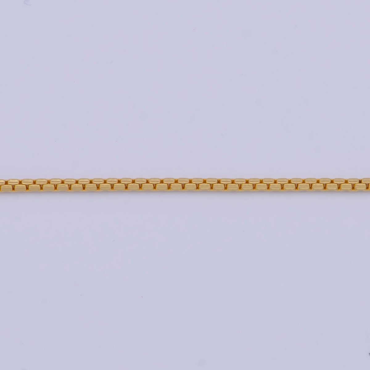 24k Gold plated Box Chain Necklace Dainty Box Chain Necklace, 1mm Link Chain Necklace, Box Chain Ready to Wear Necklace | WA-1132 Clearance Pricing - DLUXCA